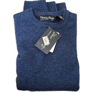 NWT Oliver & Burke Long Sleeve Crewneck Pull Over Sweater 100% Lambswool…